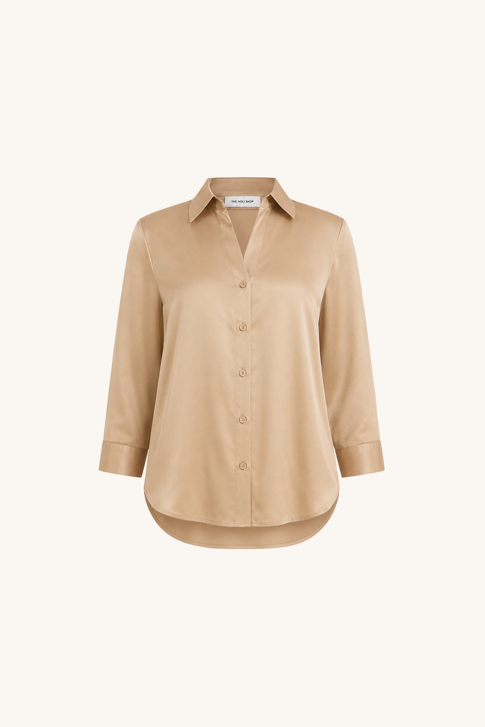 Sara Silk Blouse in Mocha | The Noli Shop