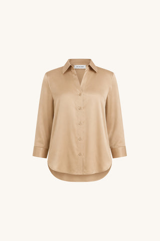 Sara Silk Blouse - Mocha