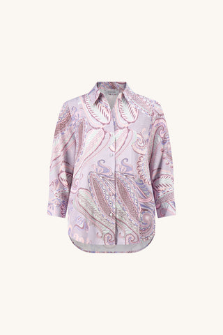 Sara Silk Blouse - Pastel Paisley