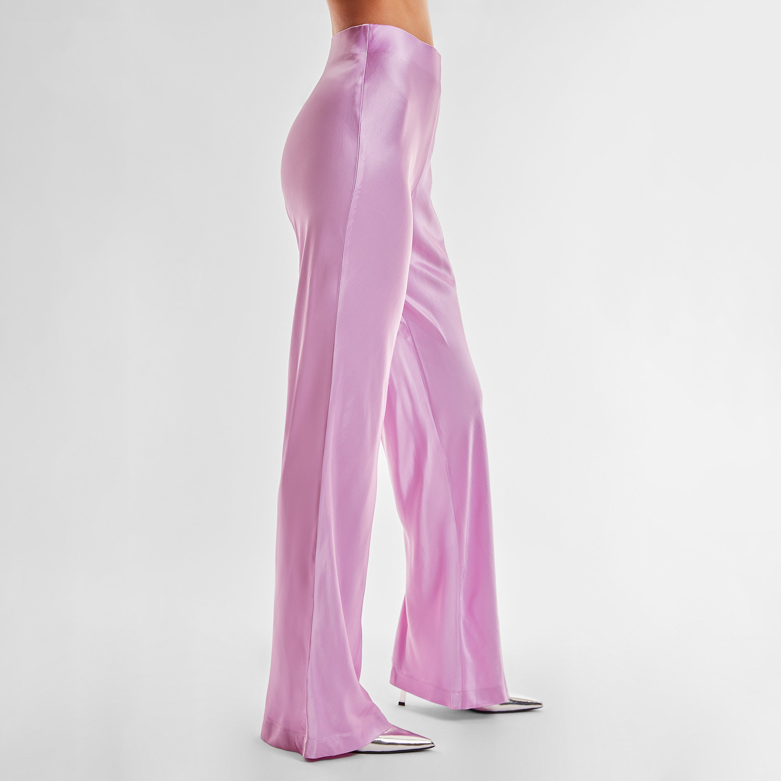 Stella Silky Wide Leg Pant - Sweet Pink