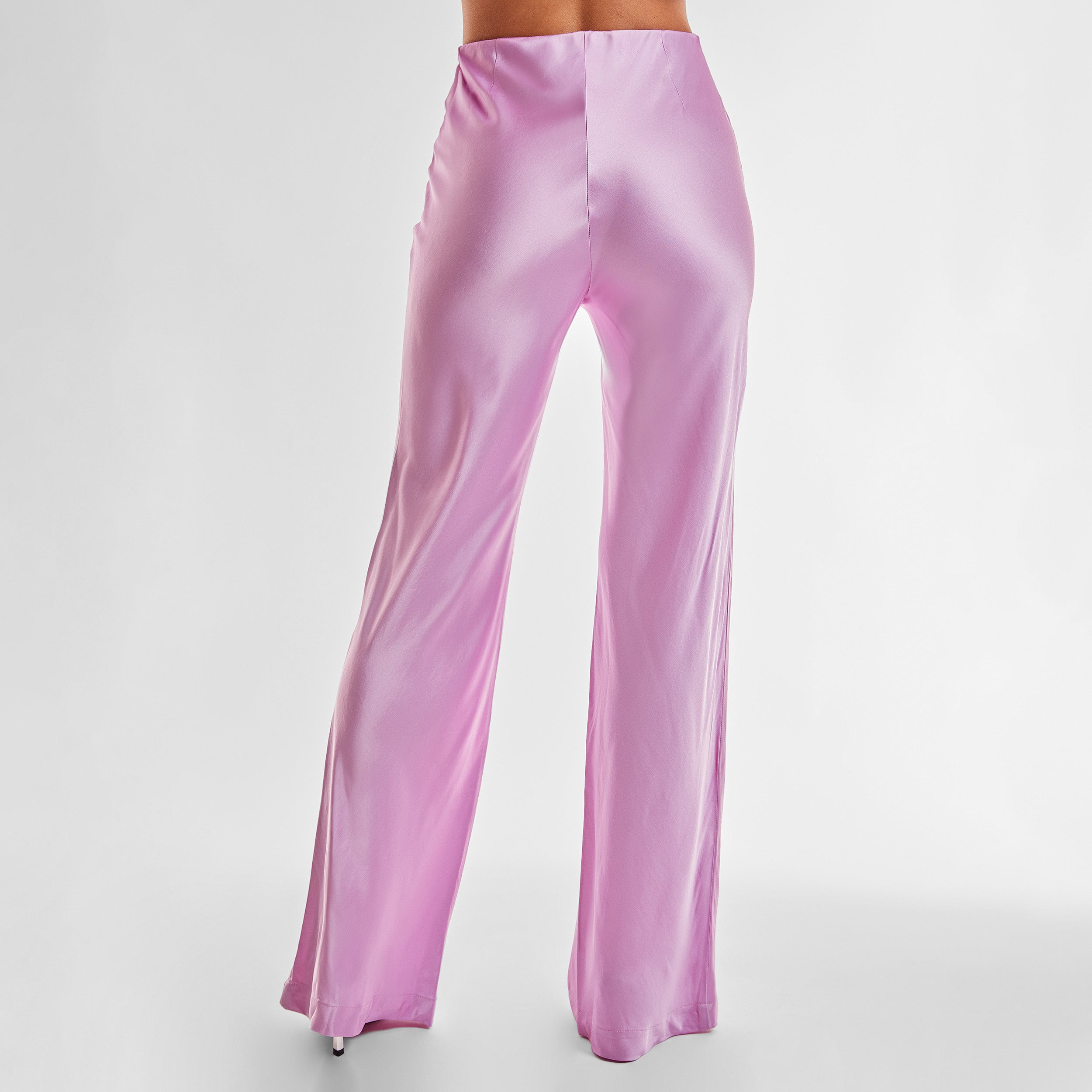 Stella Silky Wide Leg Pant - Sweet Pink