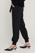 Adrienne Satin Cargo Pant in Black, additional view, The Noli Shop