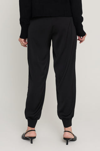 Adrienne Satin Cargo Pant in Black, additional view, The Noli Shop