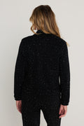Sybil Crystal Denim Jacket in Black, additional view, The Noli Shop