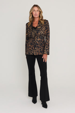 Cheryl Single Breasted Blazer in Leopard, additional view, The Noli Shop
