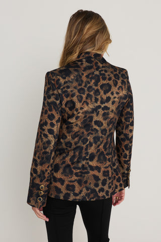Cheryl Single Breasted Blazer in Leopard, additional view, The Noli Shop
