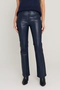 Aria Coated Flare Jean - Navy