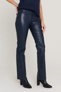 Aria Coated Flare Jean - Navy