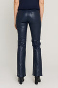Aria Coated Flare Jean - Navy