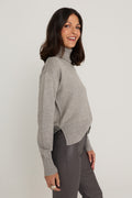 Gia Sweater in Mist Grey, additional view, The Noli Shop