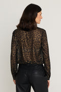 Ana Chiffon Blouse in Leopard Foil, additional view, The Noli Shop