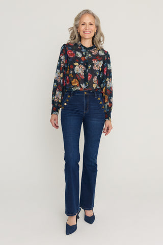 Colette Blouse in Midnight Garden, additional view, The Noli Shop