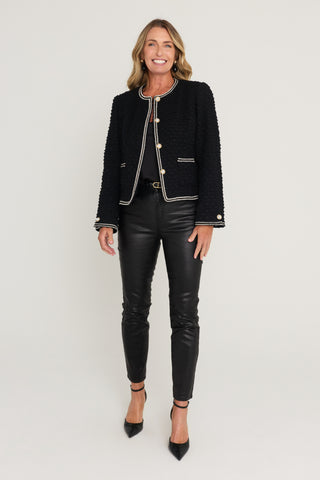 Elaine Coated Skinny Jean in Black, additional view, The Noli Shop