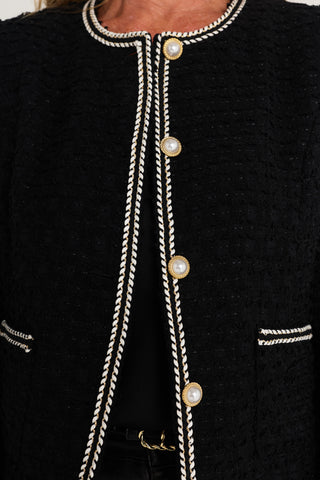 Joane Tweed Jacket in Black, additional view, The Noli Shop