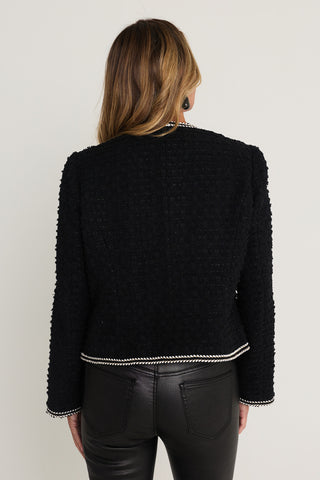 Joane Tweed Jacket in Black, additional view, The Noli Shop