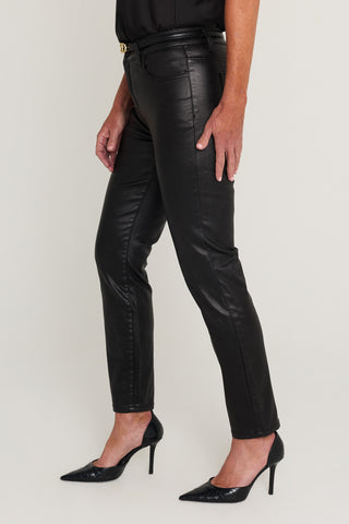 Elaine Coated Skinny Jean in Black, additional view, The Noli Shop