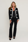 Julia Tweed Jacket - Black/White