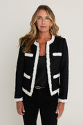 Julia Tweed Jacket - Black/White
