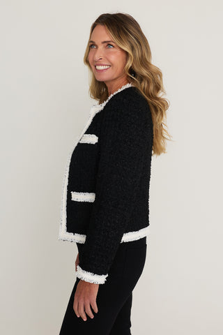 Julia Tweed Jacket - Black/White