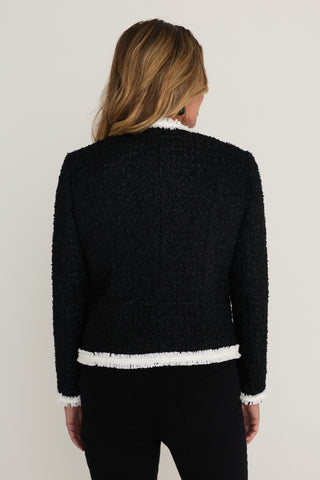 Julia Tweed Jacket - Black/White