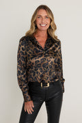 Brooke Silk Blouse in Leopard, The Noli Shop