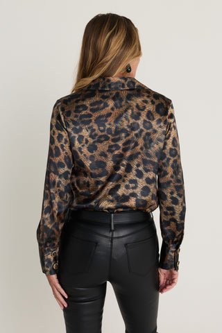 Brooke Silk Blouse in Leopard, additional view, The Noli Shop