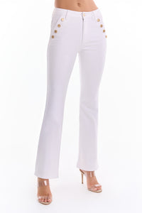 Allegra Bootcut Jean - White ( Preorder )