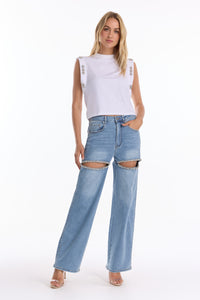 Dylan Crystal Top - White