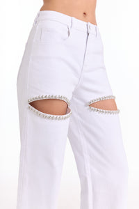 Ivanka Crystal Jean - White