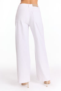 Crystal Palm High Rise Jean - White