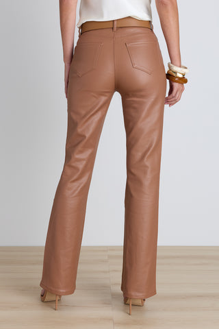 Aria Coated Flare Jean - Mocha