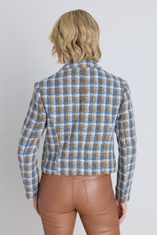Gabrielle Double Breasted Tweed Blazer - Coastal Multi