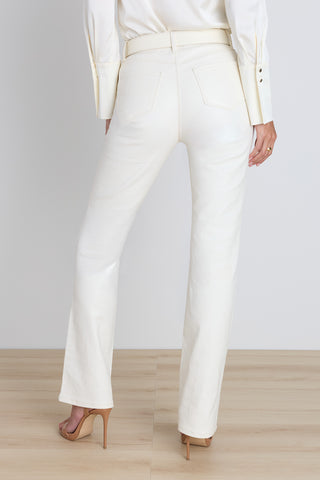 Aria Coated Flare Jean - Vanilla