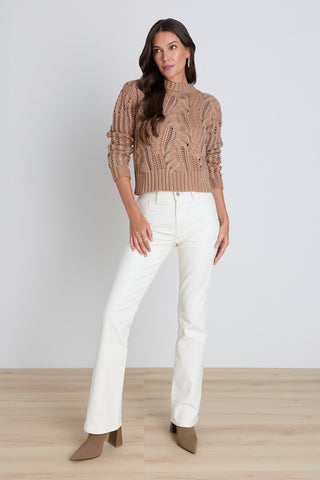 Elea Crystal Sweater - Mocha