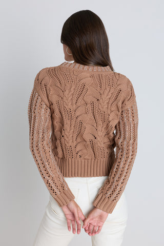 Elea Crystal Sweater - Mocha