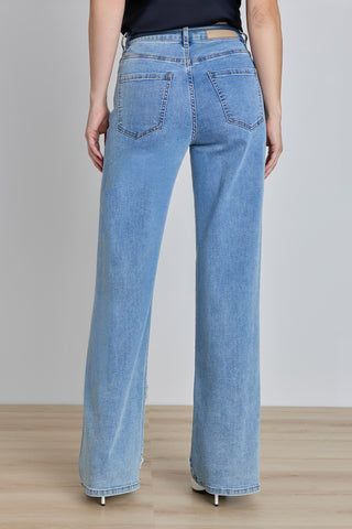Kaia Pearl High Rise Jean - Medium Blue