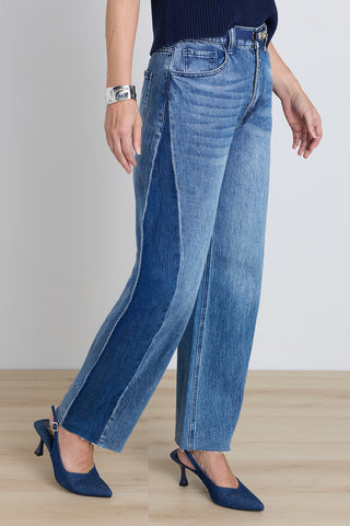 Selena Barrel Jean - Medium Blue