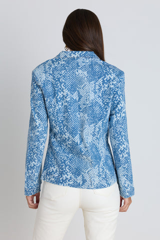 Marie Single Breasted Blazer - Crystal Snake