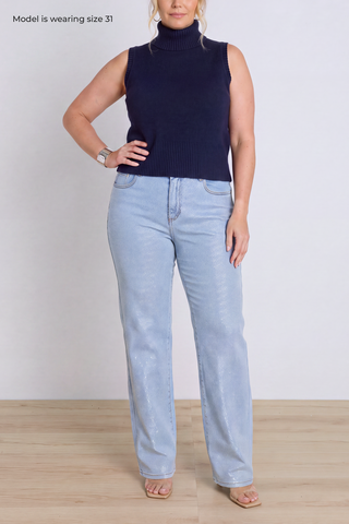 Brynn Crystal Jean - Medium Blue