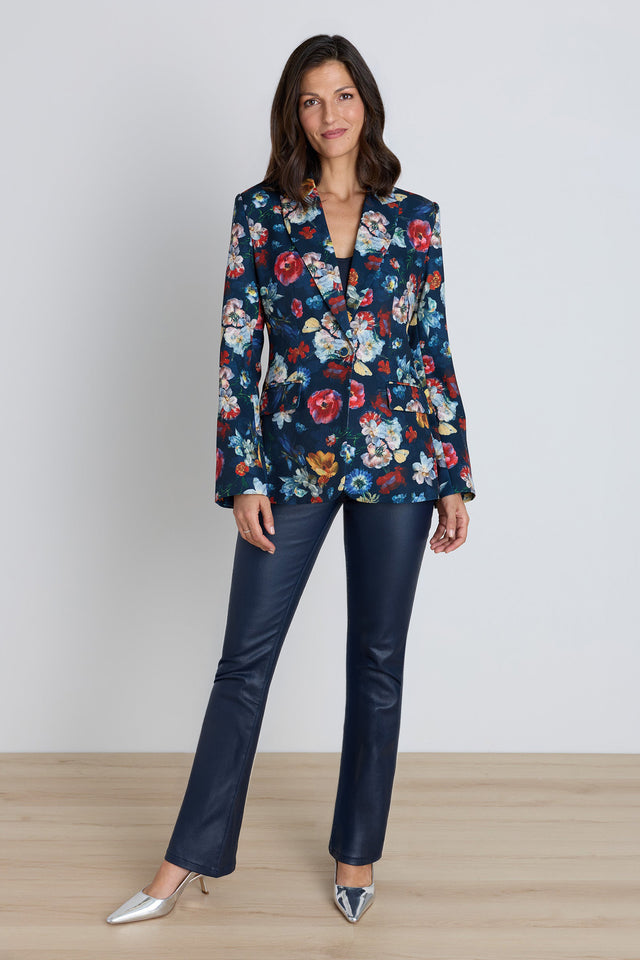 Cheryl Single Breasted Blazer - Midnight Garden