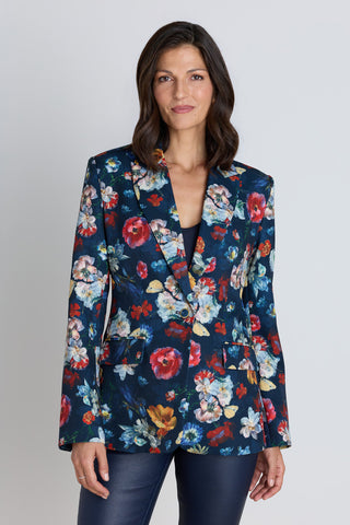 Cheryl Single Breasted Blazer - Midnight Garden