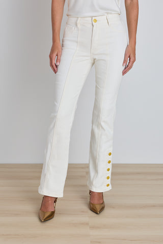 Veronica Button Jean - Ivory