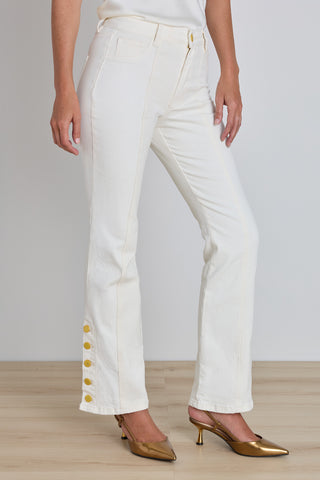 Veronica Button Jean - Ivory