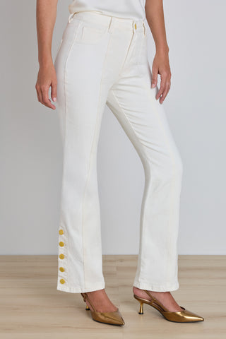Veronica Button Jean - Ivory