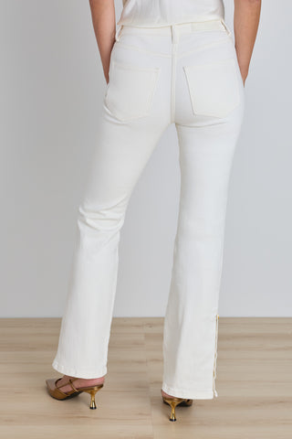 Veronica Button Jean - Ivory