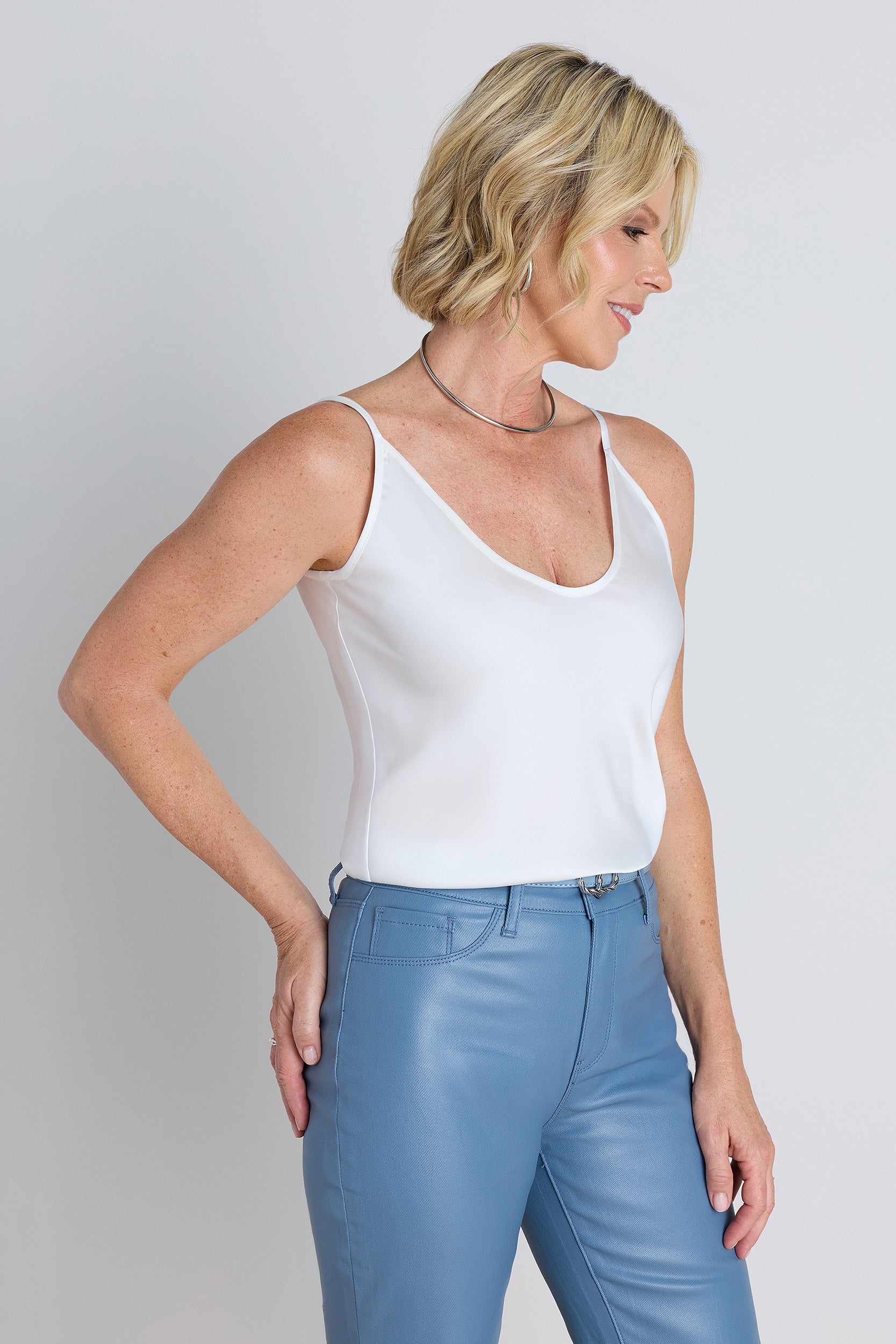 Yara Silk Camisole - White | The Noli Shop