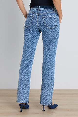 Back view of the Aria Flare Jean - Atelier Blue showing the flare fit