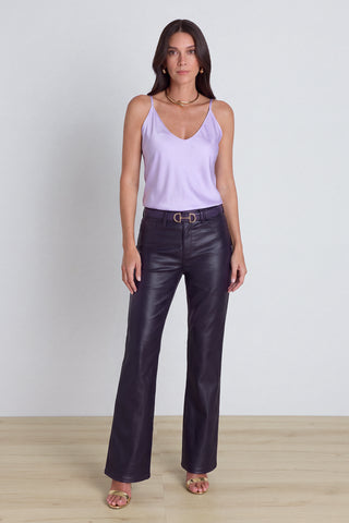Yara Silk Camisole - Lavender on model, square crop