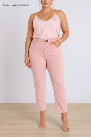 Nicolette Cropped Jean - Blush