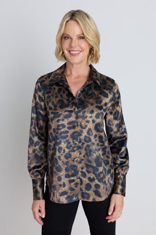 Brooke Silk Blouse - Leopard